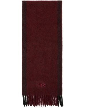 DIESEL X Farfetch Fringed Logo Scarf - Purple