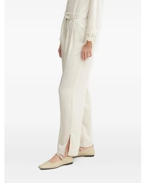 Bruuns Bazaar Pleated Side-Split Trousers - Natural