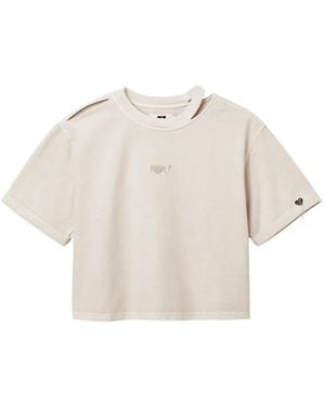 Izzue Cutout Cropped T-Shirt - White