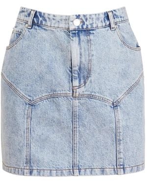 Fleur du Mal Cotton Mini Skirt - Blue