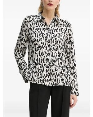Marc O' Polo Abstract-Print Shirt - Gray