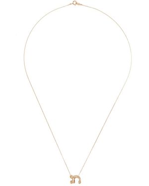 Charlotte Chesnais 18K Letter N Diamond Necklace - White