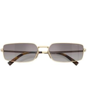 Prada Sonnenbrille Mit Eckigem Gestell - Weiß