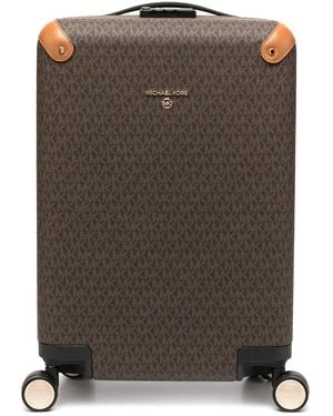 Michael Kors Monogram Logo Print Suitcase - Brown