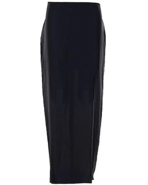 Filippa K Midi-Rok Met Ritssluiting En Split - Blauw