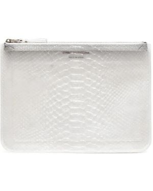 Comme des Garçons Snakeskin-Effect Wallet - White