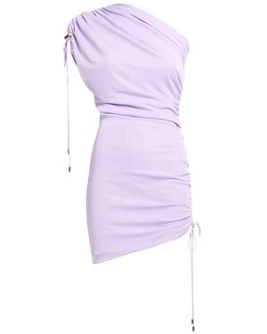 Elie Saab One-Shoulder Ruched Mini Dress - Purple