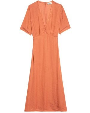 Zadig & Voltaire Robe Rhodral À Coupe Mi-Longue - Orange