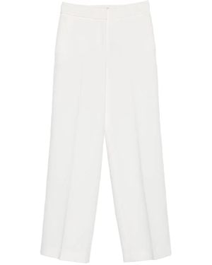 Via Masini 80 Pleated Side-Pockets Trousers - White