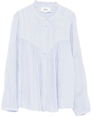 Ba&sh Bestickte Jaky Bluse mit Rüschen - Weiß