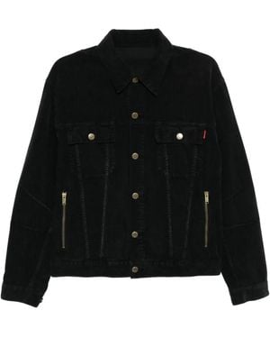 Undercover Slogan-Embroidered Jacket - Black
