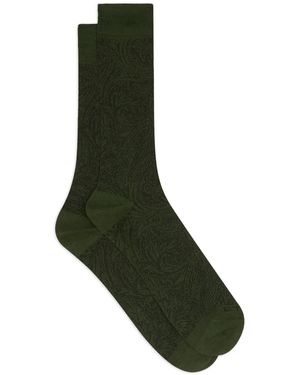 Etro Calzini Con Stampa Paisley Jacquard - Verde