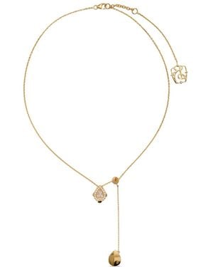 Burberry Shield Pendant Necklace - Metallic