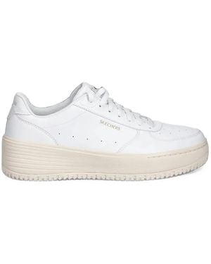 Skechers Grand 92 Perforated Platform Sneakers - White