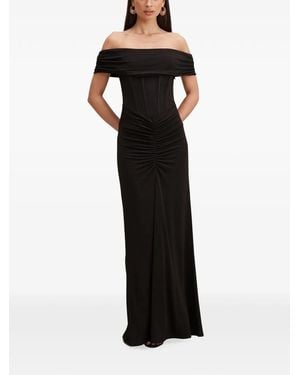 EVER NEW Ania Ruched Bardot Maxi Dress - Black