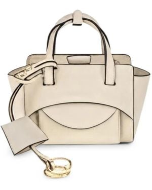 B Sides Mini Flap Xs Leather Shoulder Bag - White
