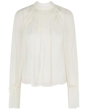 STAUD Tie High-Neck Top - White