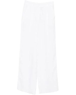 Marella Mlssolista Linen Wide-Leg Trousers - White