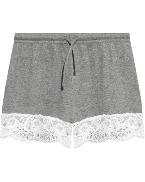 Vetements Shorts mit Spitzenborten - Grau
