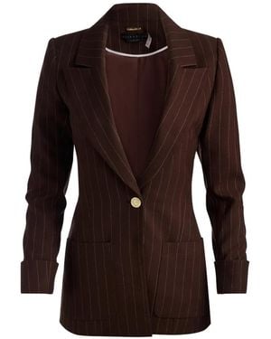 Alice + Olivia Burns Fitted Blazer - Brown
