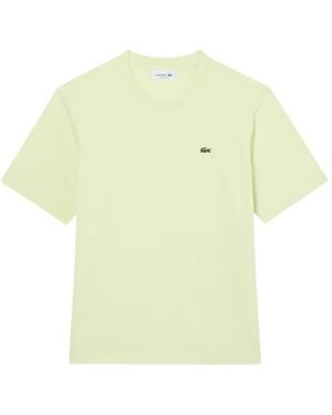 Lacoste Logo-Detail Cotton T-Shirt - Yellow