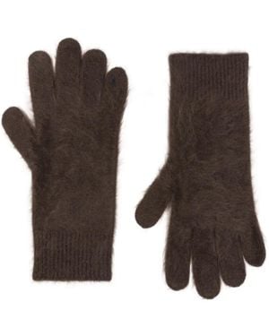 Soft Goat Cashmere Gloves - Brown