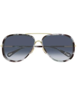 Chloé Pilot-Frame Sunglasses - Blue