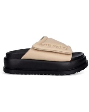 Buffalo Sandalias Con Logo En Relieve - Blanco