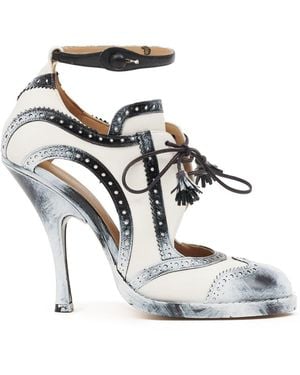 Maison Margiela Pumps Bourgeoise Spectator Tabi 100mm - Bianco