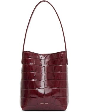 Mansur Gavriel Mini Everyday Cabas Crocodile-Embossed Tote Bag - Red