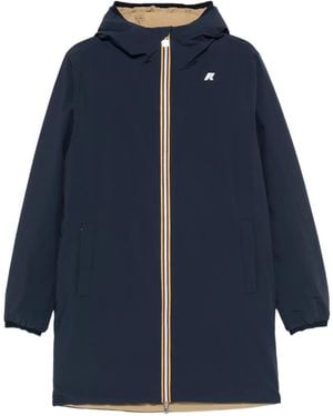 K-Way Piumino Reversibile Con Cappuccio - Blu