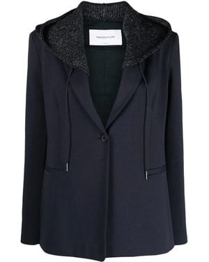 Fabiana Filippi Hooded Single-Breasted Blazer - Black