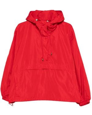 Rohe Veste À Capuche À Lien De Resserrage - Red