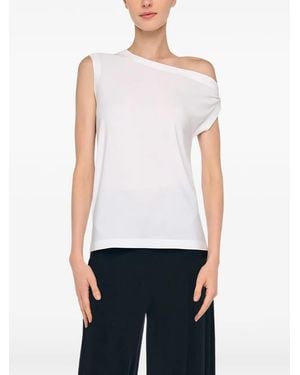 Norma Kamali One-Shoulder Sleeveless Top - White