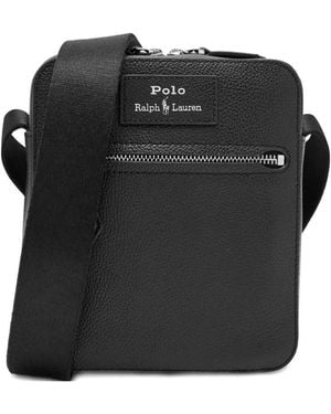 Polo Ralph Lauren Pebble -Eather Messenger Bag - Black