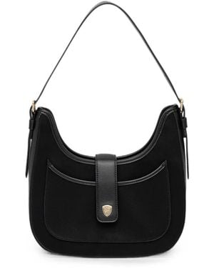 Blauer Pocket Shoulder Bag - Black