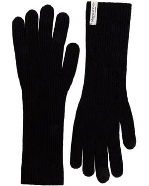 Marc O' Polo Ribbed-Knit Gloves - Black