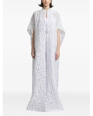 Gemy Maalouf Open Floor-Length Kaftan - White