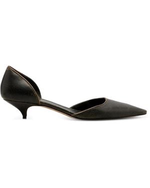 The Row Liisa Kitten D'Orsay Court Shoes - Black