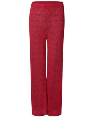 Loulou de Saison Pantalones De Playa Egeo Con Cinturilla Elástica - Rojo