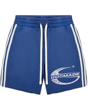 GODMADE Shorts Imperial Con Stampa - Blu