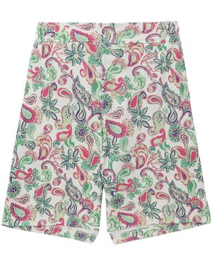 Jacquemus Le Short Pingo Paisley-Print Shorts - White