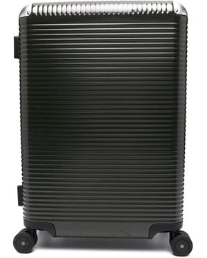 Fpm Milano Bank Light Spinner 68 Ribbed Suitcase - Black