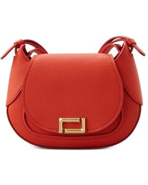 Lancel Grained Leather Shoulder Bag - Red