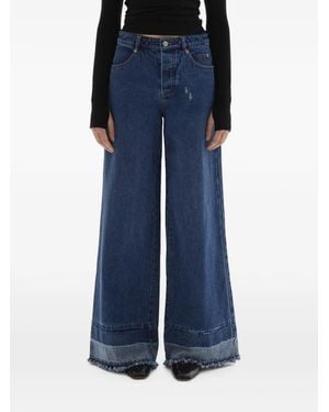 JOAEN Adrianne Fraid-Hem Wide-Leg Jeans - Blue