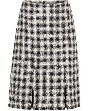 Nina Ricci Wool Slited Mini Skirt - Gray