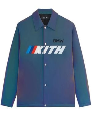 Kith X Bmw Iridescent Logo Jacket - Blue