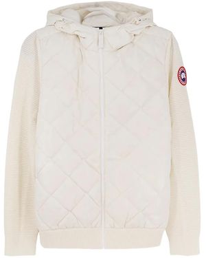 Canada Goose Hybridge Quilted Hooded Jacket - White