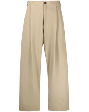 Studio Nicholson Wide-Leg High-Waisted Trousers - Natural