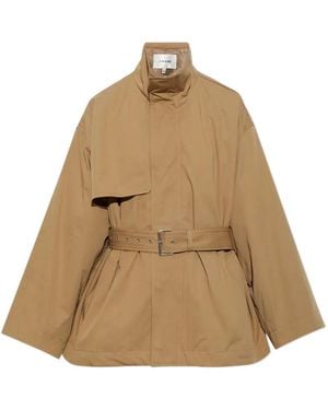 FRAME Belted Storm-Flap Coat - Natural